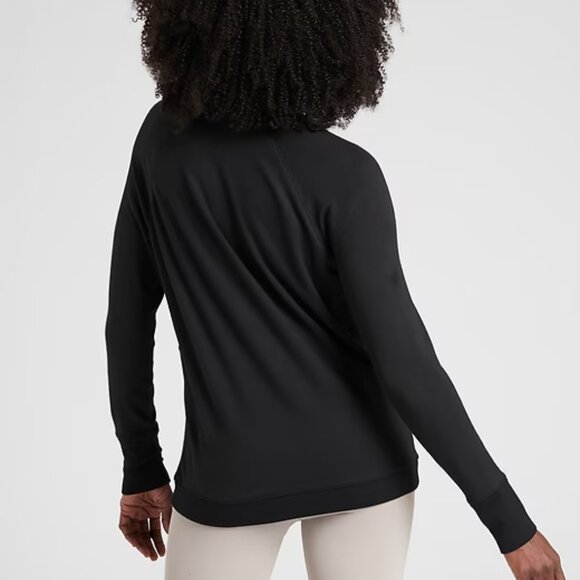Athleta Criss Cross Sweatshirt Black Size XS - Picture 2 of 7